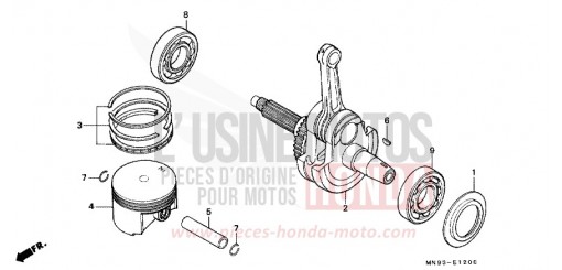 PISTON/VILEBREQUIN NX650M de 1991